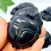 Black Obsidian Scarab Carving- 13455