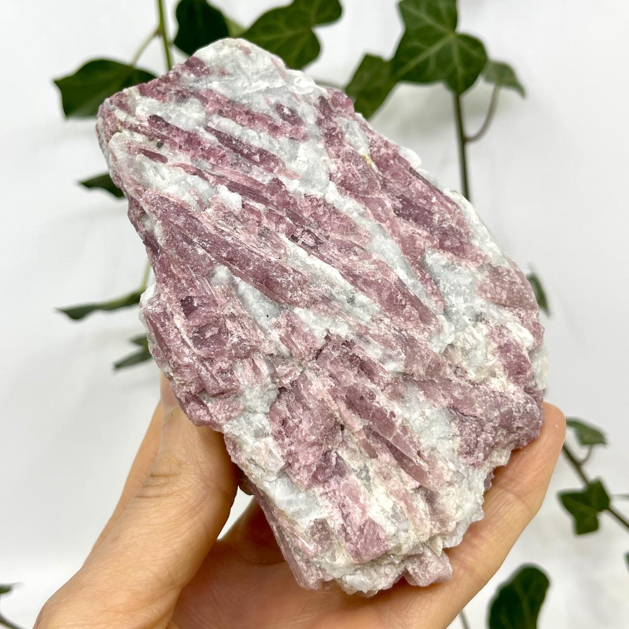 Large Piece of Rough Pink Tourmaline Crystal Cluster from Brazil