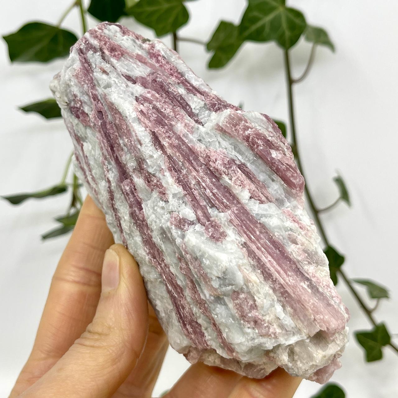 Large Piece of Rough Pink Tourmaline Crystal Cluster from Brazil