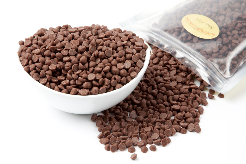 Buy milk chocolate chips in bulk direct from Superior Nut