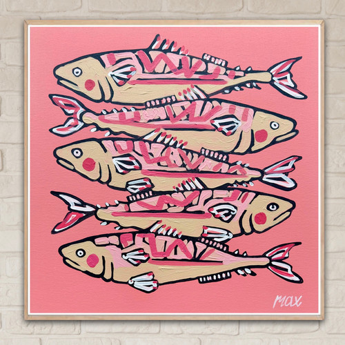 Poster Print of "Secret Sardines" 50cm Square