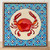 Ashlee's Crab  (33cm x 33cm ) Framed in Oak