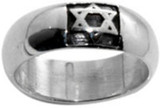 STERLING SILVER LARGE JEWISH STAR OF DAVID RING STYLE 489