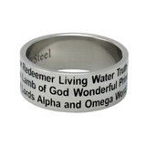 STAINLESS STEEL NAMES OF JESUS RING STYLE 324