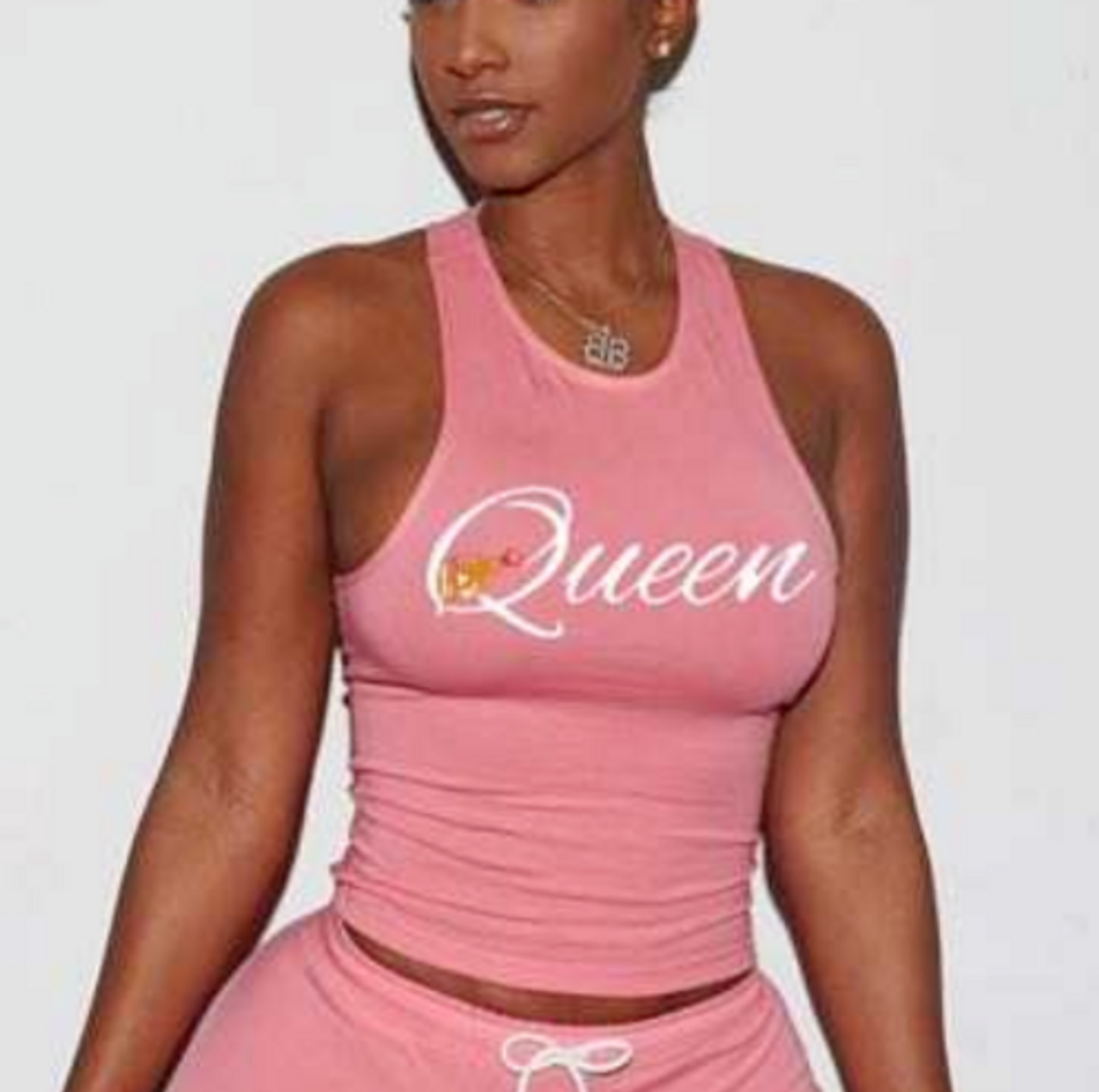 Queen tank top and Shorts ( Pink ) ( Set ) - Hostile Takeover