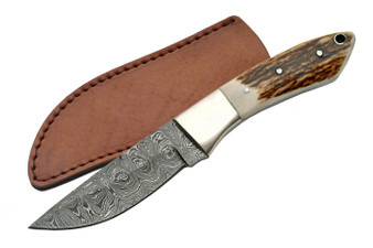 STAG 8" DAMASCUS CLIP POINT HUNTER