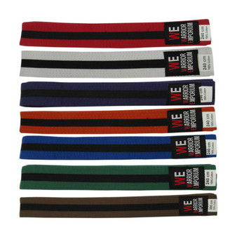 Karate Belt with Black Stripe