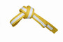 Yellow Karate Belt with White Stripe