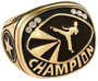 Gold Martial Arts Champion Ring