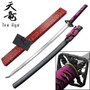 Ten Ryu HAND FORGED SAMURAI SWORD (Purple Cord)