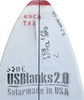 6'9" EA US Blanks, Red, 1/8" Black 3-ply Appel Core Stringer, Natural Rocker