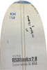 8'3"H US Blanks, Blue, 2x 1/8" Basswood 1-1/8" apart, Natural Rocker
