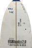 6'8"A US Blanks, Blue, 3/16" Darkwood, Natural Rocker
