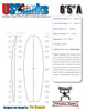 6'5"A US Blanks, Yellow, Black 3-Ply AppelCore, Clear Glue, Natural Rocker