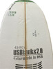9'9"B US Blanks, Green, 3/8" Redwood, Natural Rocker