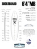 EPS Hotwired 6'4"MB US Blanks, 2# EPS, 4mm Plywood, Natural Rocker
