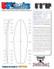 EPS Hotwired 6'8"RP US Blanks, 2# EPS, 4mm Plywood Stringer, Natural Rocker