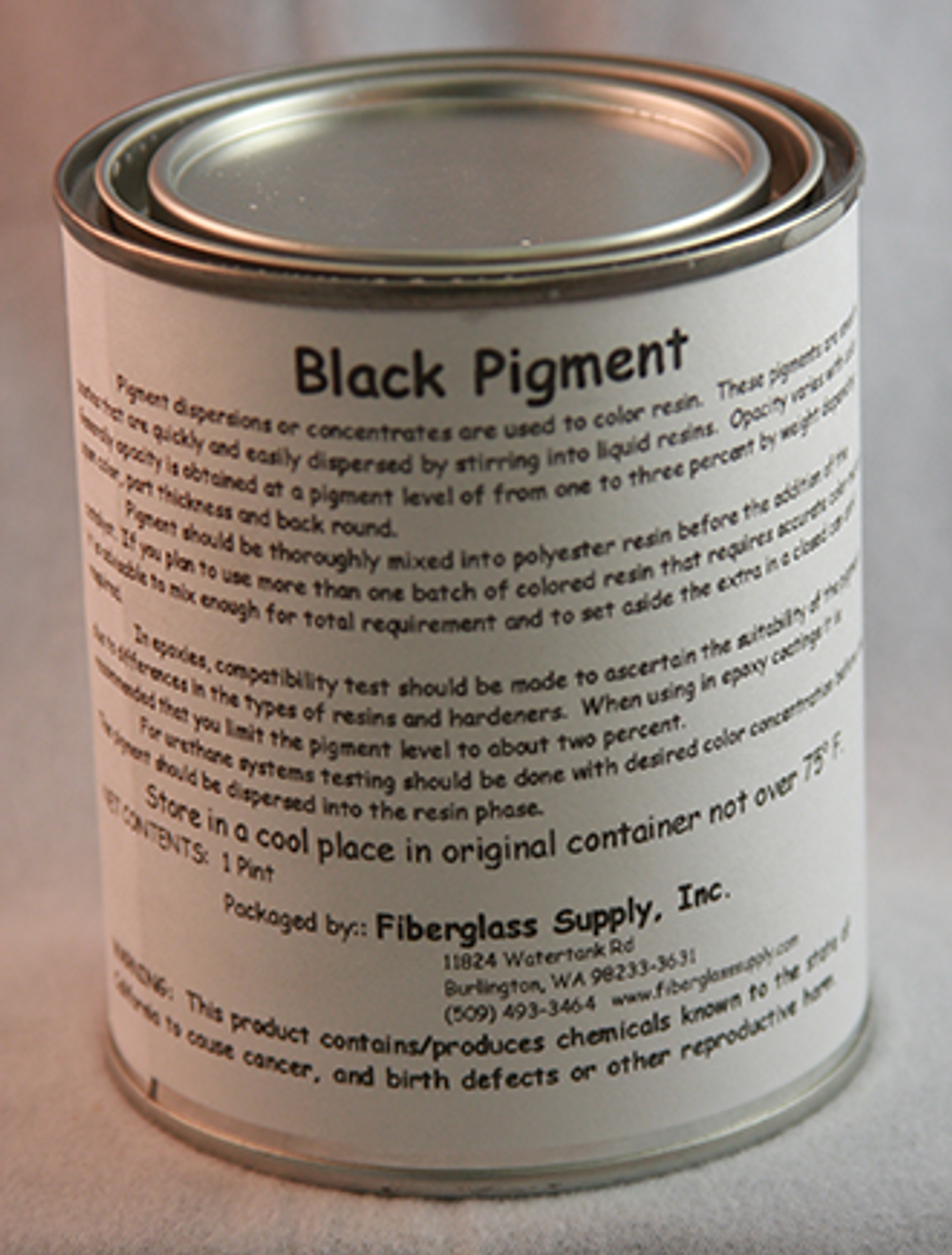 Pint Black Pigment Concentrate - Fiberglass Supply