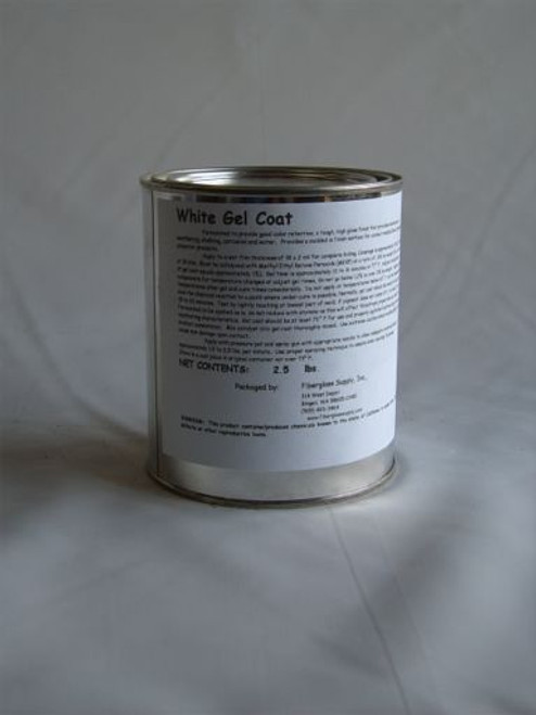 Fiberglass Warehouse Gel Coat 1 Gallon White Gelcoat (No Wax) with 2 oz MEKP Catalyst, Easy Application Modified Polyester Resin Durable and Safe