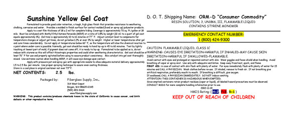 Sunshine Yellow Gelcoat Quart