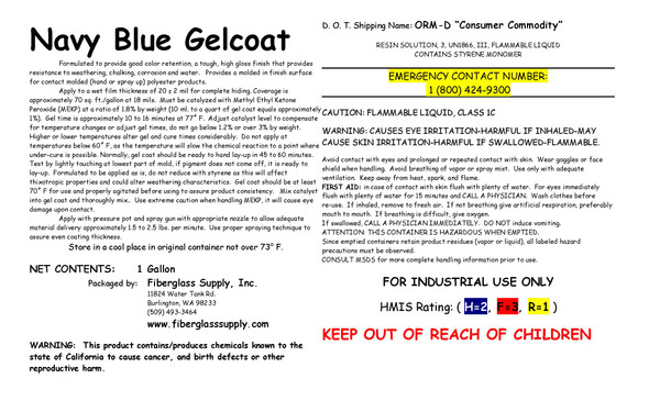Navy Blue Gelcoat Gallon