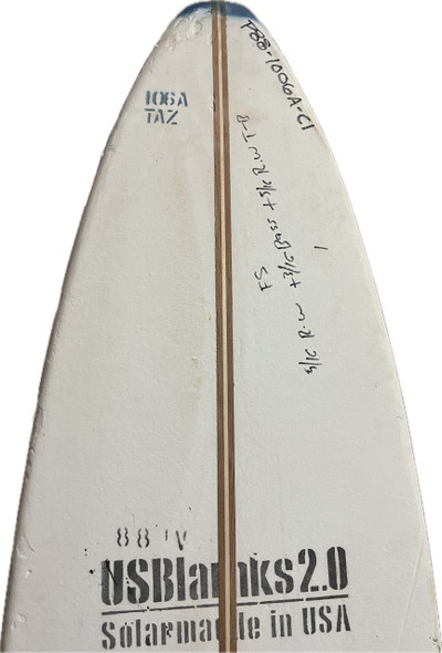10'6"A US Blanks, Blue, T-Band (5/16"Redwood,3/16"Bass,5/16"Redwood), Natural Rocker
