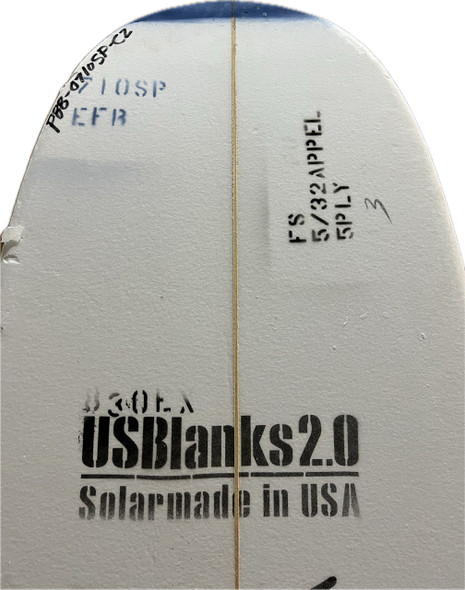 7'10"SP US Blanks, Blue, 5/32" Appelcore 5-ply, Natural Rocker