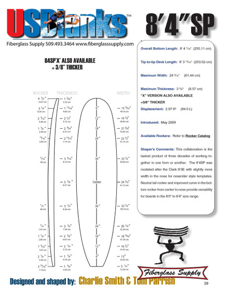 EPS Hotwired 84SP, 2# EPS, 3/16" Basswood Stringer, Natural Rocker