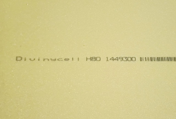 Quarter Sheet 3/4" H-80 Divinycell Plain Sheet
