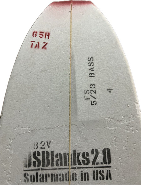 6'5"R US Blanks, Red, 5/32" Basswood, Natural Rocker
