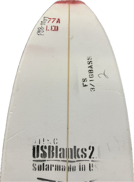 7'7"A US Blanks, Red, 3/16" Basswood, Natural Rocker