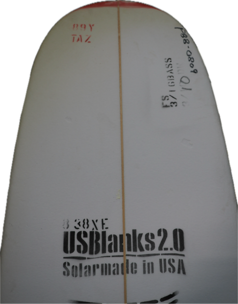 8'9"Y US Blanks, Red, 3/16" Basswood Stringer, Natural Rocker