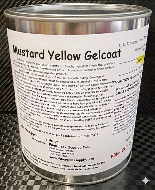 Mustard Yellow Gelcoat Gallon