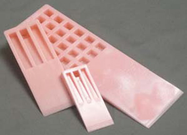 6in X  2 1/4in Flexible Pink Demolding Wedge