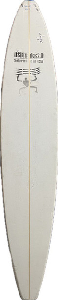 10'6"A US Blanks, Blue, 3/8" Basswood, Natural Rocker