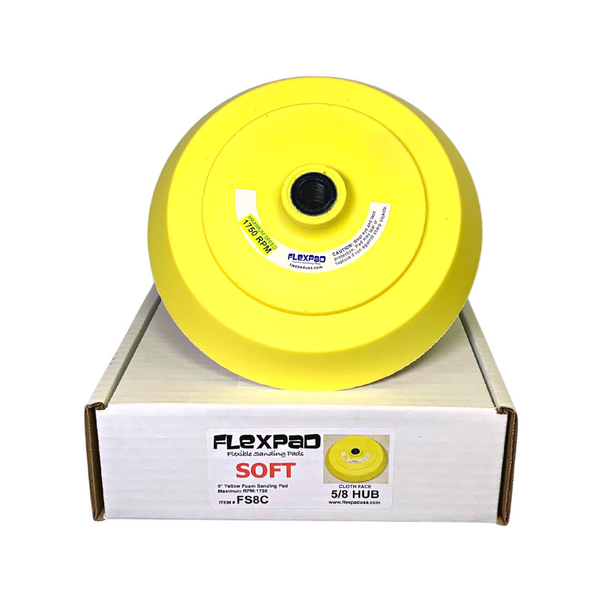 Flexpad 8" Soft Yellow, Cloth Faced, 5/8"-11 Threads