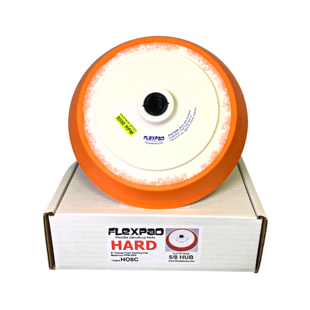 Flexpad 8" Hard Orange, Cloth Faced, 5/8"-11 Threads