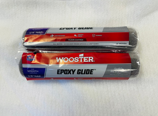 9in Epoxy Glide, Wooster, 1/4" NAP, Proprietary dark gray, shed-resistant fabric