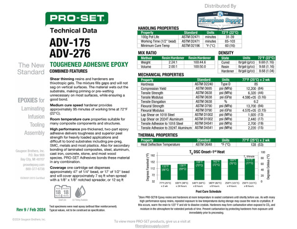 PRO-SET® ADV-175-BK-0  Epoxy Adhesive