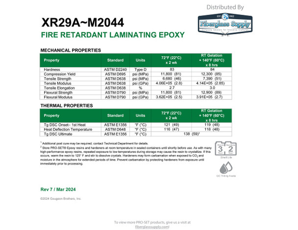 PRO-SET&reg; XR29A-2 Fire Retardant Laminating Resin