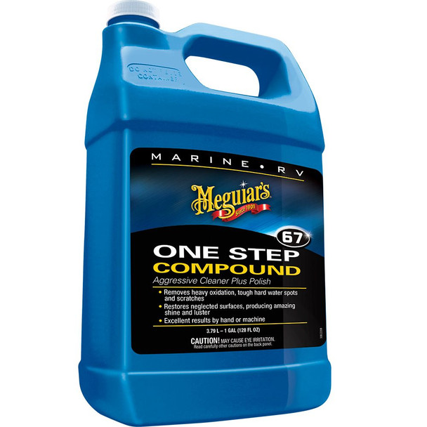 Gallon, Meguiar's 67 One-Step Compound, Aggressive Cleaner Plus Polish