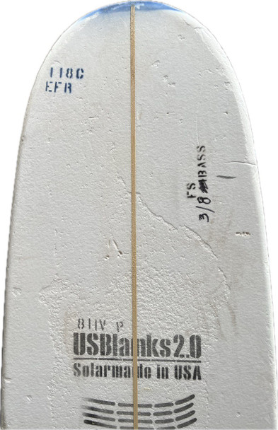 11'8"C Blank, Blue, 3/8" Basswood Stringer, Natural Rocker