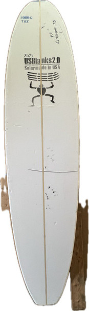 10'0"BG Blank, Blue, T-Band (2x3/16"Bass), Black Glue, Natural Rocker