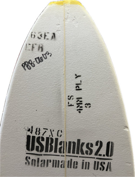 6'3" EA US Blanks, Yellow, 4mm Plywood, Natural Rocker