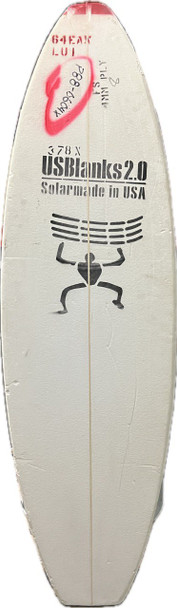 6'4" EAX US Blanks, Red, 4mm Plywood Stringer, Natural Rocker