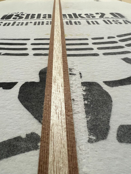 8'9"Y US Blanks, Red, T-band(1/4"Redwood,1/2"Balsa,1/4"Redwood), Natural Rocker