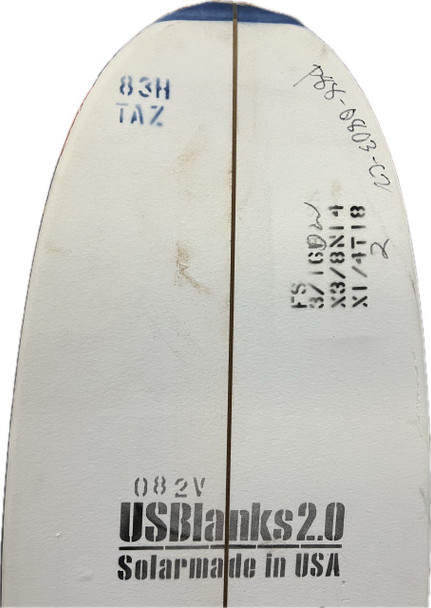 8'3"H US Blanks, Blue, 3/16" Darkwood, +3/8"N14" +1/4"T18" Rocker