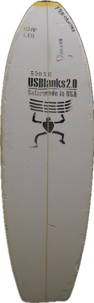 6'3"RP US Blanks, Yellow, 1/8" Basswood Stringer, Natural Rocker