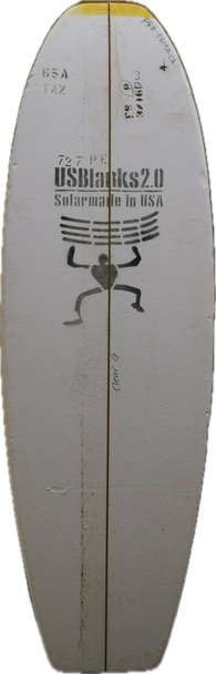 6'5" A US Blanks, Yellow, 3/16" Darkwood Stringer