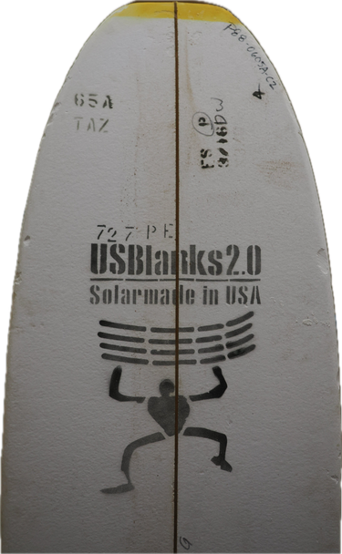 6'5" A US Blanks, Yellow, 3/16" Darkwood Stringer